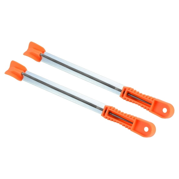 Uxcell Chainsaw Sharpener Kit 3/16Inch (4.8 mm) Round Saw Chain File with Angle Guide 2 Pack