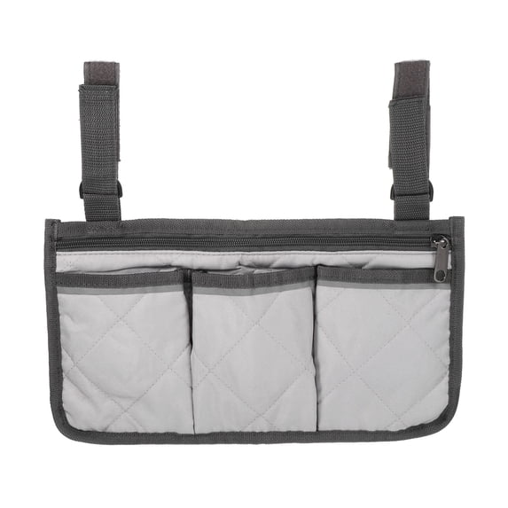Uxcell Chair Armrest Organizer, Beach Chair Hanging Storage Pouch with 4 Pockets, Grey