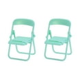 thumbnail image 1 of Uxcell Chair Cell Phone Stand, Candy Color Mobile Phone Holder, Multi Angle Mini Folding Chair Cradle, Green 2 Pack, 1 of 6