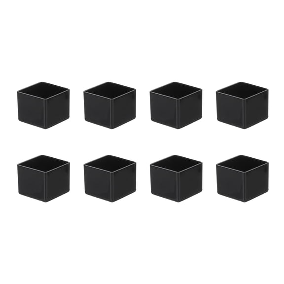 Uxcell 8Pcs Chair Leg Caps, 1"x1" Square Floor Chair Leg Protectors