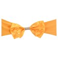 thumbnail image 1 of Uxcell Chair Sash Bow Spandex Stretch Chair Cover Bands Sashes with Bow Knot Yellow 10, 1 of 6