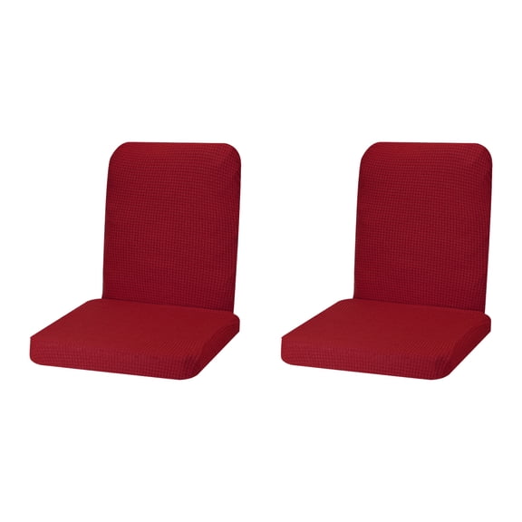Uxcell Chair Seat Covers, Stretch Bar Stool Covers with Back Waterproof Elastic Stool Cover for Bench, Claret 2 Pack