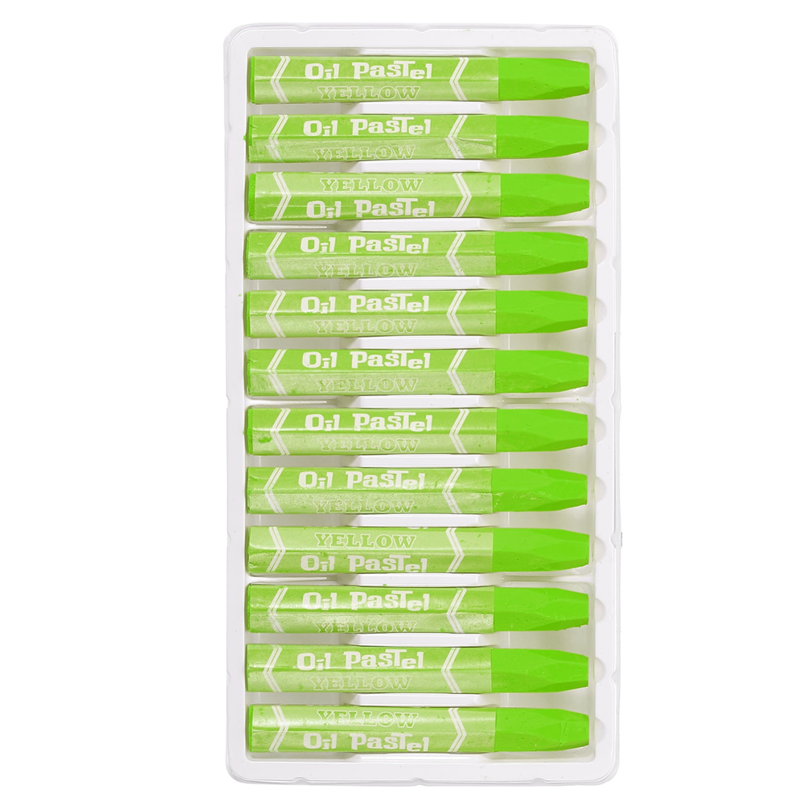 Uxcell Chartreuse Oil Pastels, 12Pcs Soft Oil Crayons Vibrant