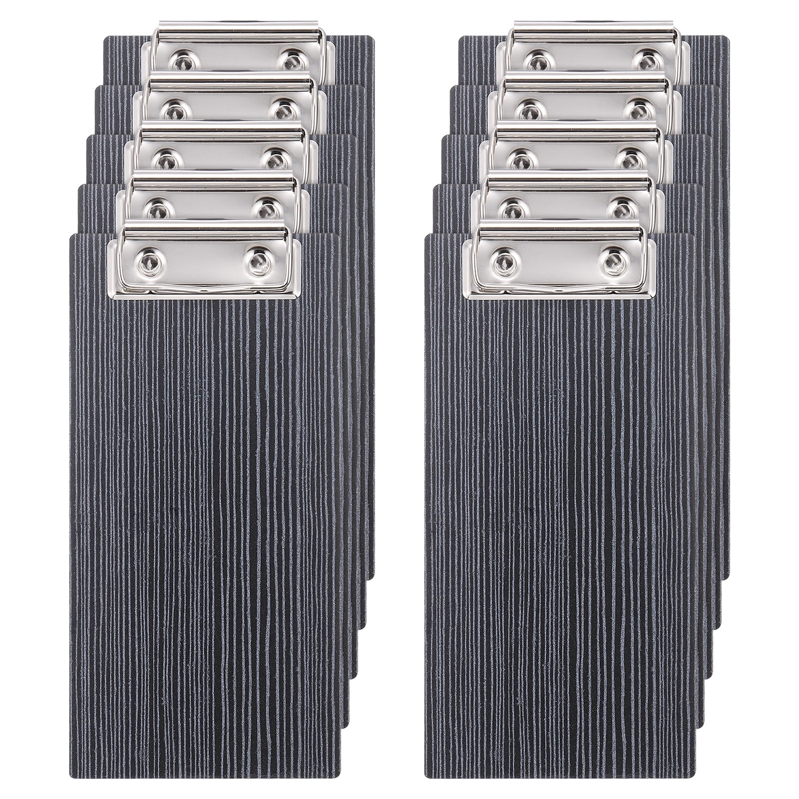 Uxcell Check Presenters for Restaurants, 30Pcs Mini Clipboard Wood Check Holder, Gray