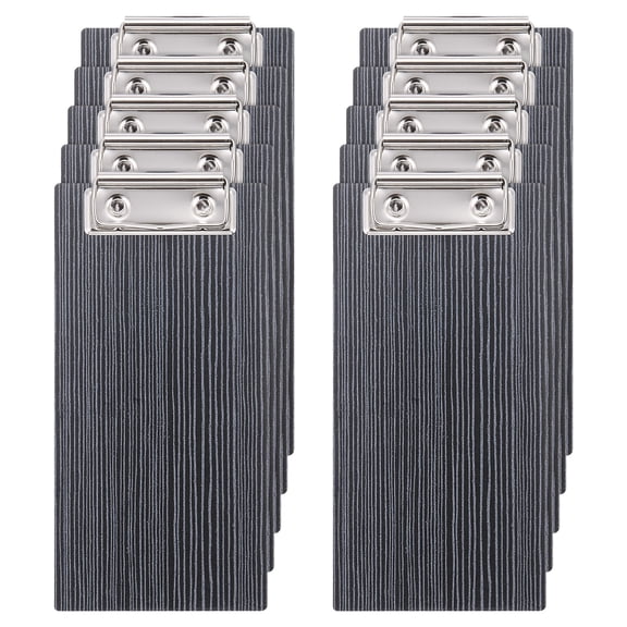 Uxcell Check Presenters for Restaurants, 30Pcs Mini Clipboard Wood Check Holder, Gray