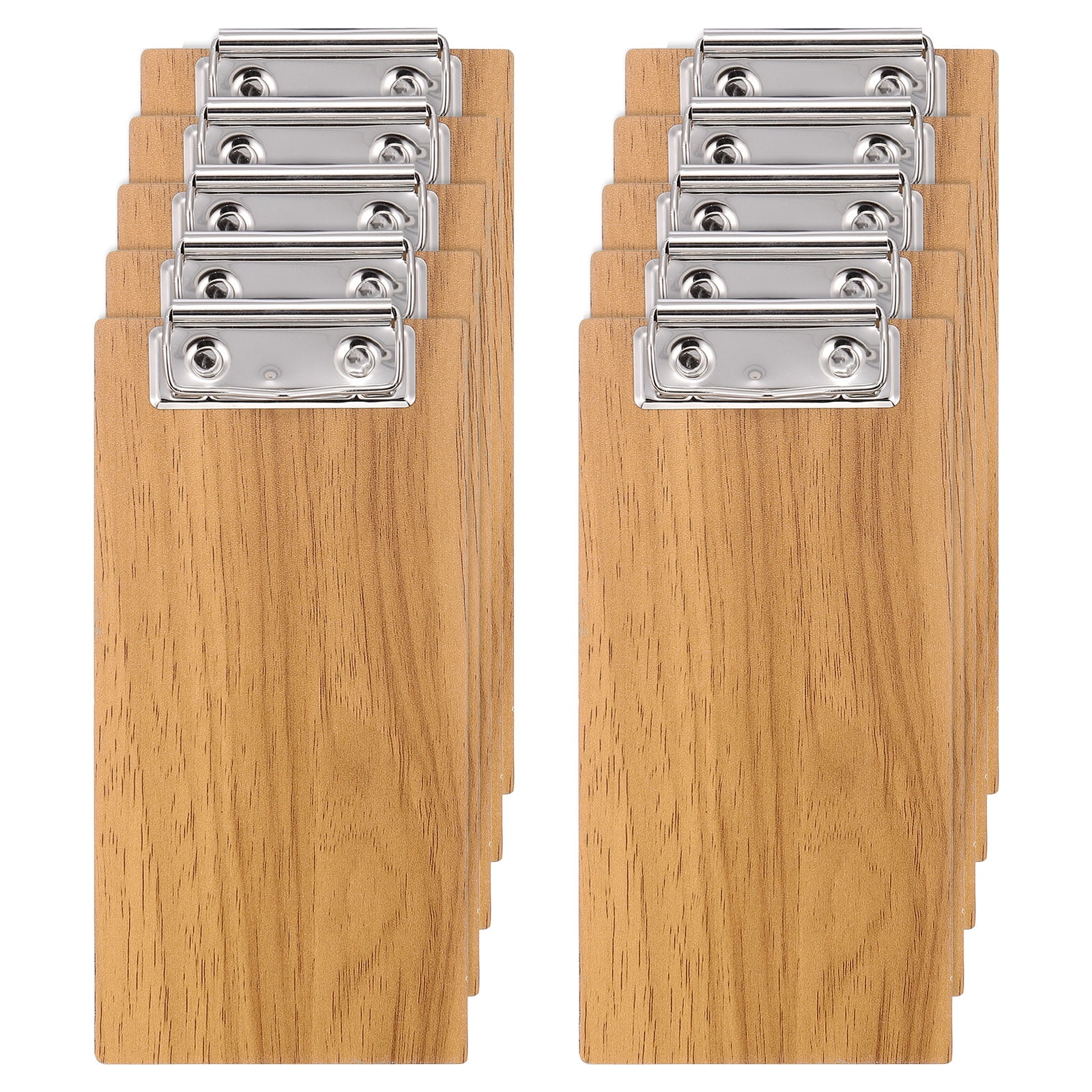 Uxcell Check Presenters for Restaurants, 30Pcs Mini Clipboard Wood Check Holder, Wood