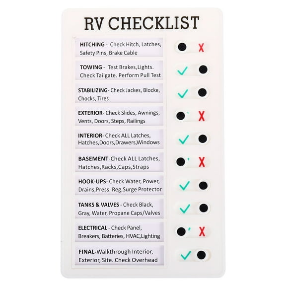 Uxcell Checklist Board, Plastic Chore Chart to Do List Daily Task Schedule Detachable Planner RV, White