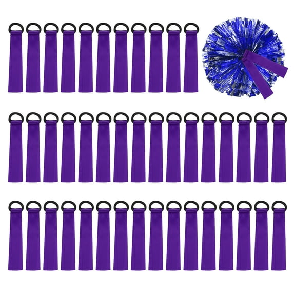 Uxcell 48 Pcs Cheerleader Pom Poms Name Tag Blank Gear Tags Purple