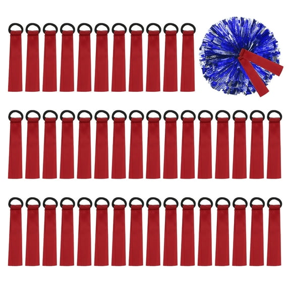 Uxcell 48 Pcs Cheerleader Pom Poms Name Tag Blank Gear Tags Red
