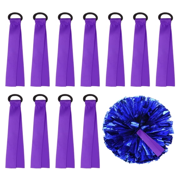 Uxcell Cheerleader Pom Poms Tags, Blank Gear Tags Personalized Cheerleading Name Labels Ribbon, 12 Pcs & Purple-Fitting For(Cheerleading Sports/Travel Suitcases/Backpack/Gifts)