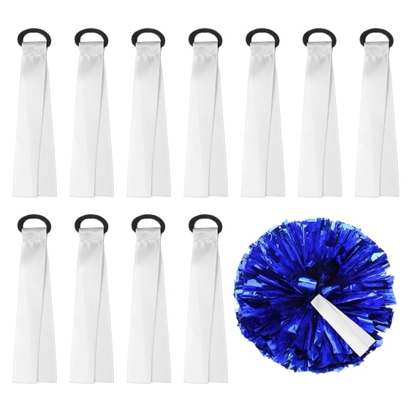 Uxcell Cheerleader Pom Poms Tags, Blank Gear Tags Personalized Cheerleading Name Labels Ribbon, 12 Pcs & White-Fitting For(Cheerleading Sports/Travel Suitcases/Backpack/Gifts)