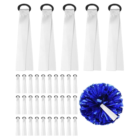 Uxcell Cheerleader Pom Poms Tags, Blank Gear Tags Personalized Cheerleading Name Labels Ribbon, 36 Pcs & White-Fitting For(Cheerleading Sports/Travel Suitcases/Backpack/Gifts)