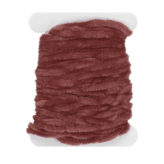 Uxcell Chenille Fly Tying Thread, Fly Tying Materials Rayon Chenille Line Flies Thread Supplies 5M & Brown - Fitting for Making Flies Patterns Fishing Hook Jig Fishing Accessories