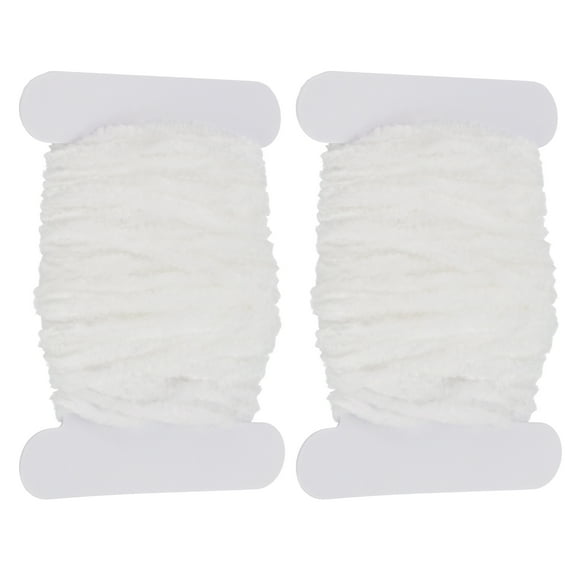 Uxcell Chenille Fly Tying Total 10 M, 2 Pack Rayon Chenille Fly Tying Materials for Making Fishing Hook, White