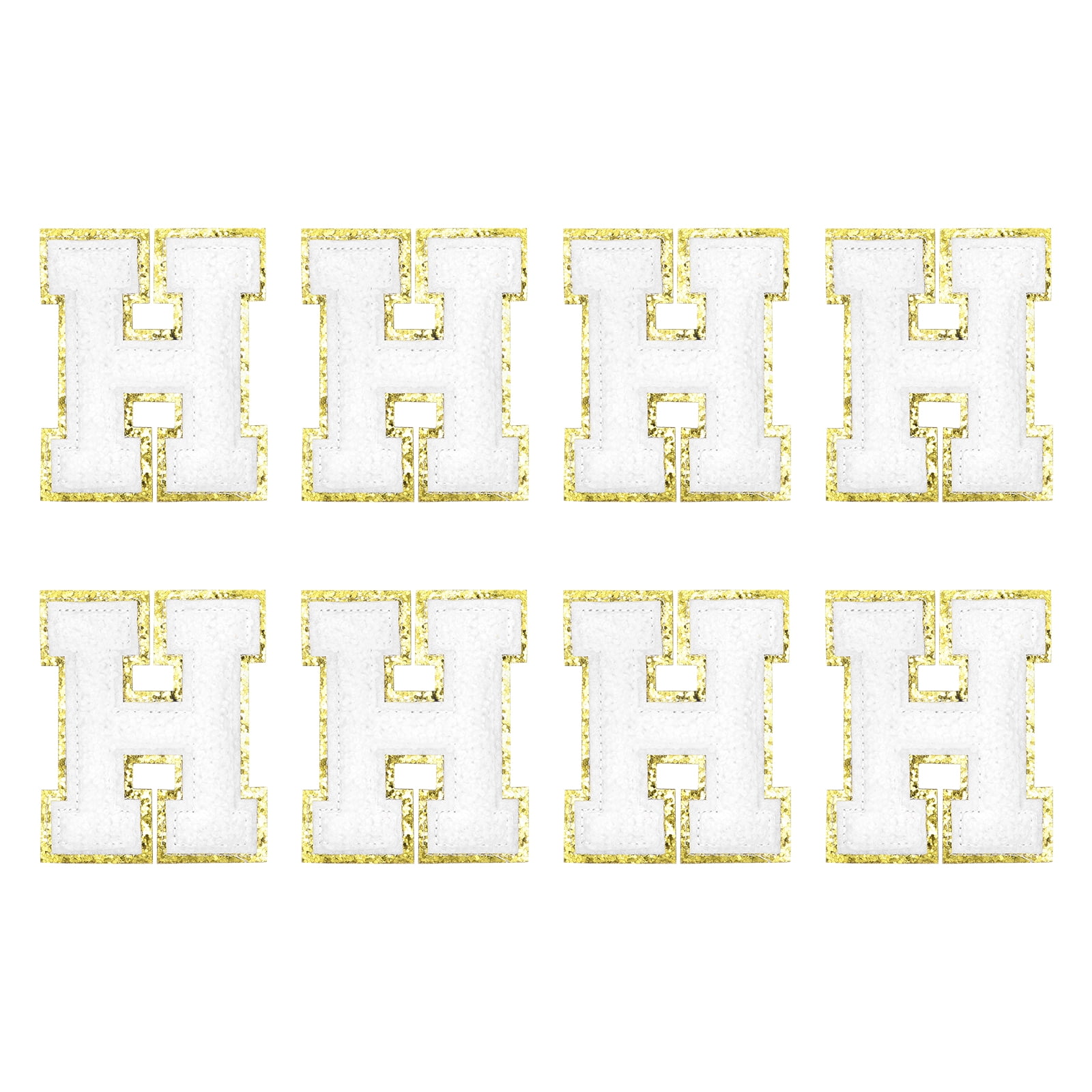 Uxcell Chenille Letter H Embroidered Patches 2.2