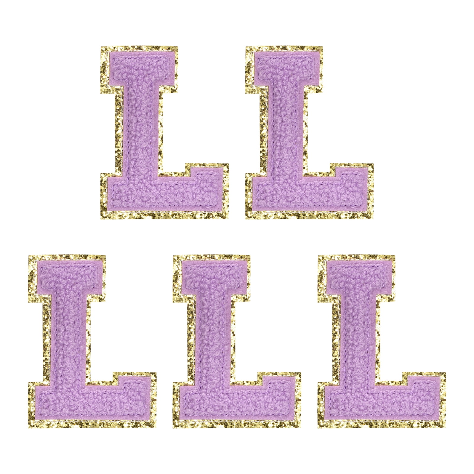 Uxcell Chenille Letter L Embroidered Patches 2.2