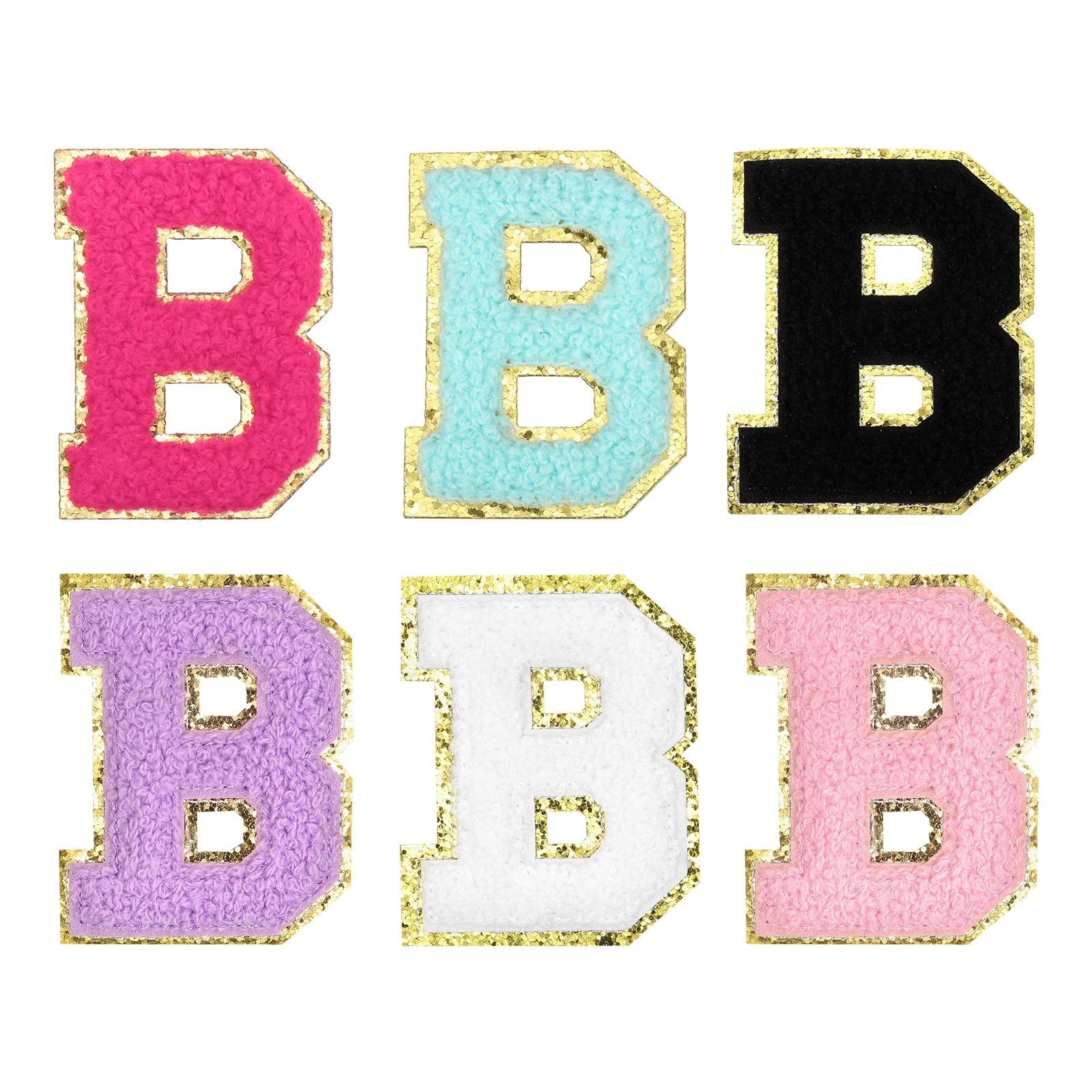 Uxcell Chenille Letter Patches Alphabet Iron on Patch Letter B ...