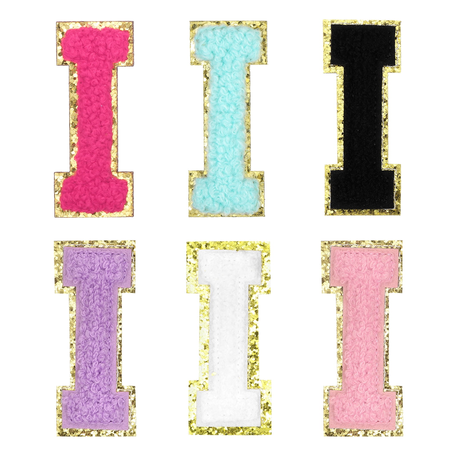 Uxcell Chenille Letter Patches Alphabet Iron on Patch Letter I ...