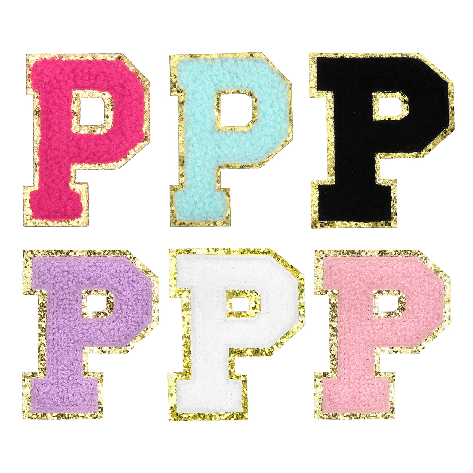 Uxcell Chenille Letter Patches Alphabet Iron on Patch Letter P ...