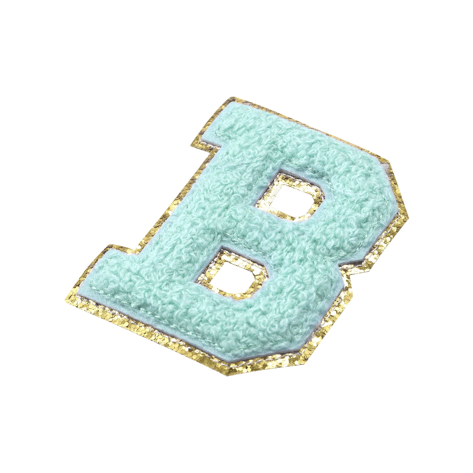B Patch Uxcell Chenille Letter Patches Iron on Letter Patches Blue Alphabet B ...