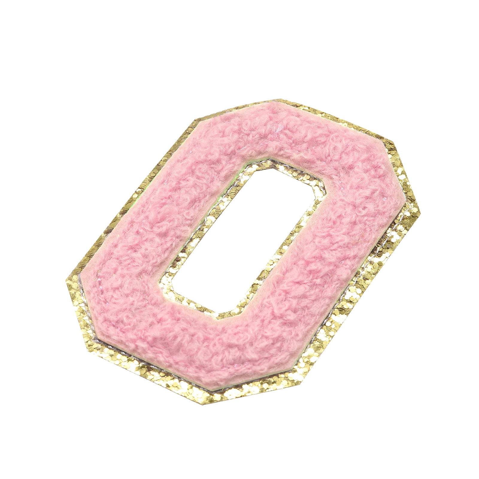 4Pcs Pink Chenille Letter, 2.2 Iron on Letters Patches, Chenille Letter  Patches for Clothing (E)