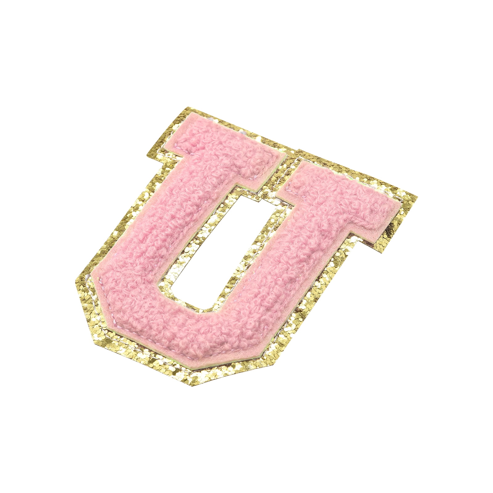  BOUBONI 52Pcs Light Pink Iron on Letters A-Z, Self Adhesive  Chenille Letter Patches for Fabric Clothing : Office Products