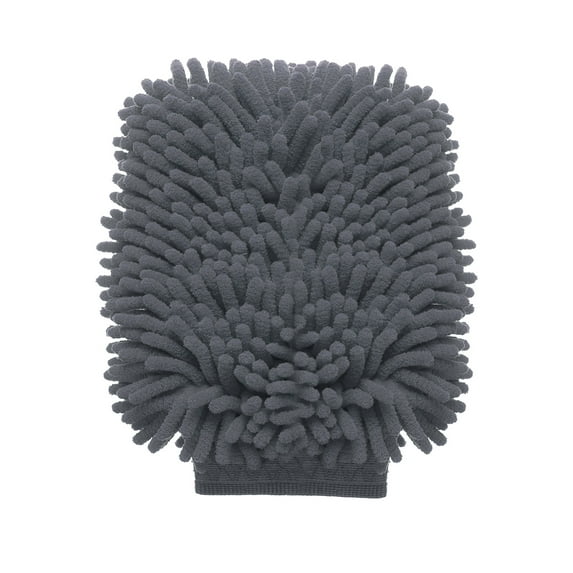 Uxcell Chenille Microfiber Car Wash Mitts 9" x 5.5" Scratch Free Wash Gloves Absorbent for Car Washing Home Clean Grey