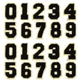 thumbnail image 1 of Uxcell Chenille Number Patches Self-Adhesive Number Patch Appliques Stickers for DIY Clothing Hat Decor Black with Gold Edge, 1 of 7