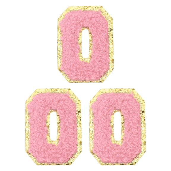 Uxcell Chenille Number Patches Self-Adhesive Number Patch Appliques Stickers for DIY Clothing Jacket Jersey Hat Number 0