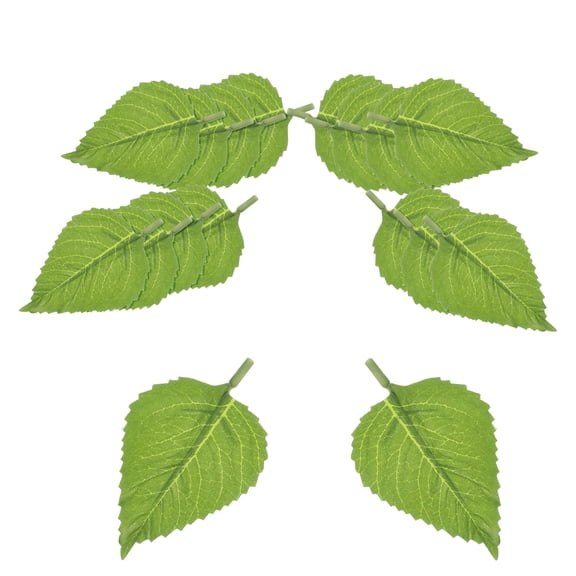 Uxcell Small Sunflower Fake Leaves, 50 Pcs Artificial Plants Greenery for Leaf Garland DIY Centerpieces Table Party Decorations