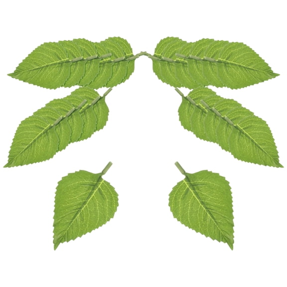 Uxcell Small Sunflower Fake Leaves, 100 Pcs Artificial Plants Greenery for Leaf Garland DIY Centerpieces Table Party Decorations