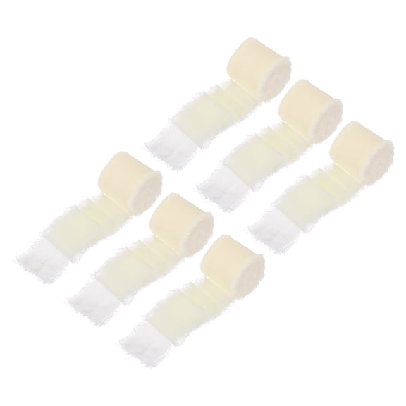 Uxcell Chiffon Ribbon, 1.5"x7 Yard Silk Ribbon Light Nude Color Tulle Satin Fabric Ribbon for Gift Wrapping,6pcs