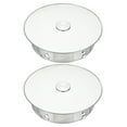 thumbnail image 1 of Uxcell Chimney Hole Cap,2Pcs 160mm(6.3") Tightness Adjustable Round Stainless Steel Flue Hole Cover Stove Pipe Cap Pipe Cover with Removable Hole Cap for Kitchen Balcony Sewer,Silver Tone, 1 of 5