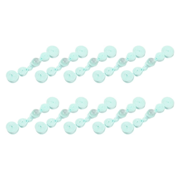 Uxcell Chinese Knots Frog Buttons Closure Sewing Fasteners, 10 Pairs Faux Pearl Chinese Closure Buttons (Water Blue)