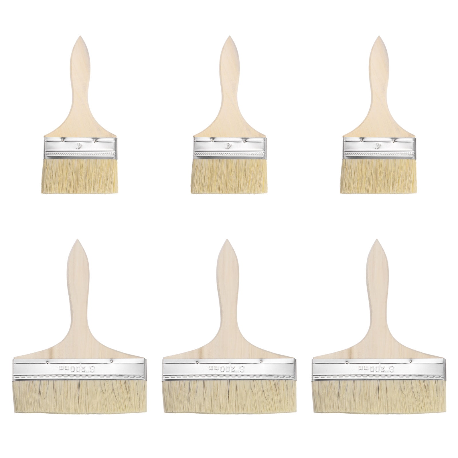 Uxcell Chip Paint Brushes Wooden Handles Brush Set for