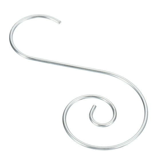 Uxcell Christmas Ornaments Hooks 120 Pack S Shape Hooks Wire Metal Hanging for Christmas Tree Decorations, Silver Tone