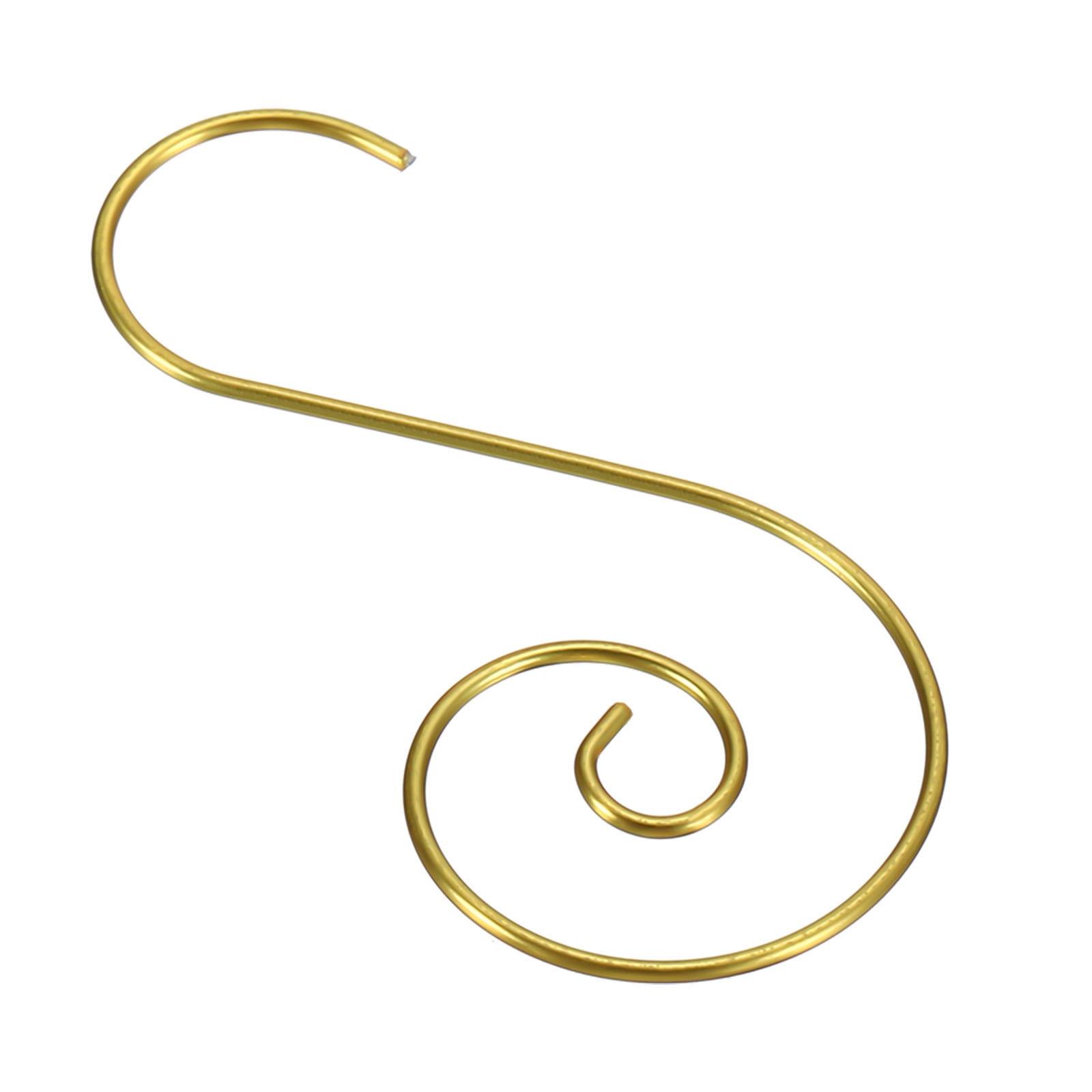 Uxcell Christmas Ornaments Hooks S Shape Hooks Wire Metal Hanging for Christmas Tree Decorations, Golden Tone 120 Pack