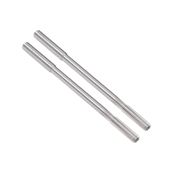 Uxcell Chucking Reamers 4.4mm High Speed Steel Cobalt M35 Round Shank 6 Straight Flutes Machine Milling Cutter 2 Pcs