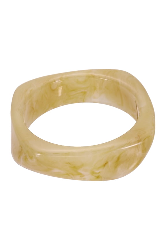 Chunky Irregular Acrylic Resin Bangle Bracelet for Women, Cuff Wide Geometric Stackable Bangles Tortoiseshell Acetate Wristband Bracelet Statement Jewelry, Milk Coffee