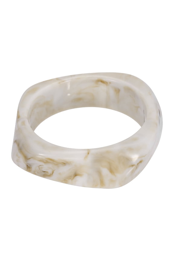 Chunky Irregular Acrylic Resin Bangle Bracelet for Women, Cuff Wide Geometric Stackable Bangles Tortoiseshell Acetate Wristband Bracelet Statement Jewelry, Beige Brown