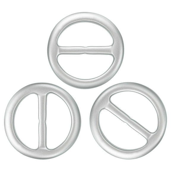 Uxcell 1.4inch Circle Round Resin Scarf Ring Clip, for Woman Silk Scarf, Loose T-shirt, Decoration, 8Pcs, Silver