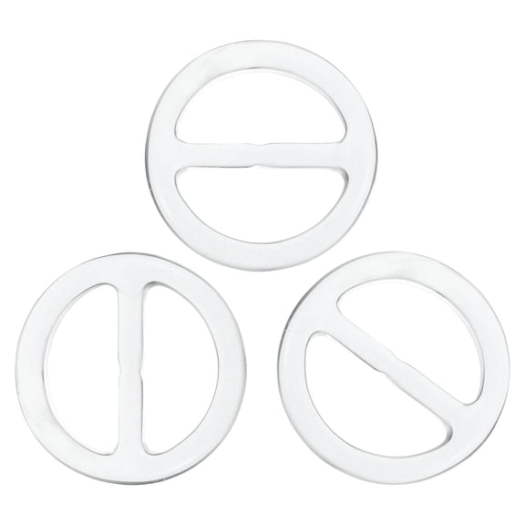 Uxcell 1.4inch Circle Round Resin Scarf Ring Clip, for Woman Silk Scarf, Loose T-shirt, Decoration, 8Pcs, Transparent