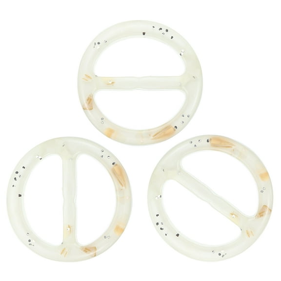 Uxcell 1.4inch Circle Round Resin Scarf Ring Clip, for Woman Silk Scarf, Loose T-shirt, Decoration, 8Pcs, White Style 1