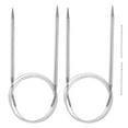 thumbnail image 1 of Uxcell Circular Knitting Needles Needles Stainless Steel for Knitting 2 Count Grey US 9/5.5mm x 47.24 inch (120cm), 1 of 6