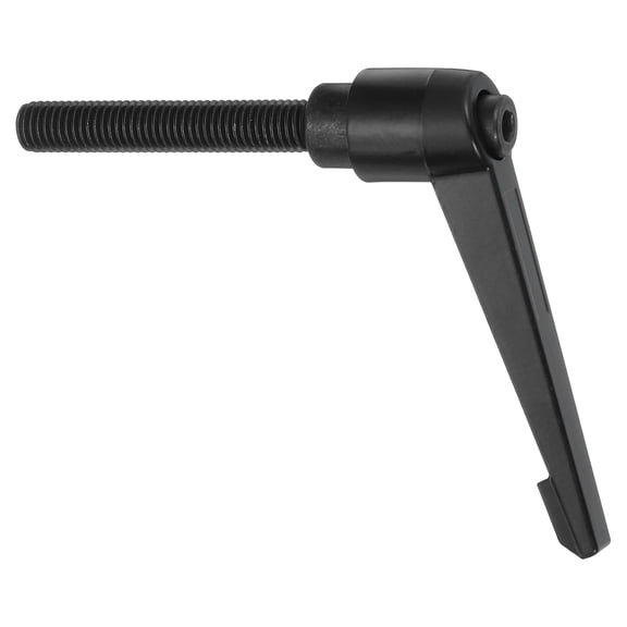 Uxcell Clamping Lever Handles, M10 x 60mm Adjustable Knobs Handle Male Thread for Lathe Machinery, Black