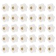 thumbnail image 1 of Uxcell Clamping Nuts Knob Plastic Screw-On Brass Star Knobs Knurled Hexagon Head M10 x 1.5" (30 Pack, White), 1 of 7