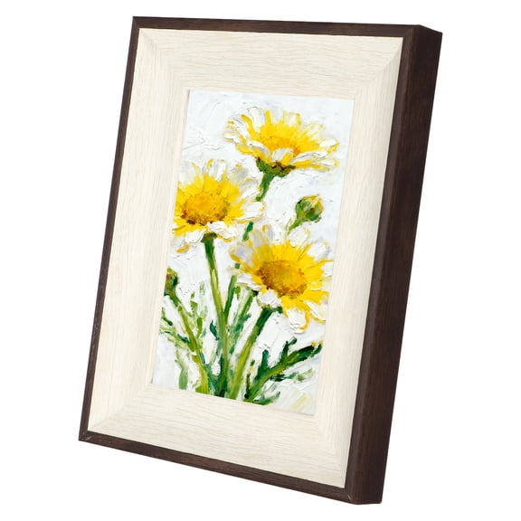 Uxcell Classic White Rectangle Photo Frame, 6.9x5.4 Inch Resin Photo Frame Tabletop Display for Pictures Certificates Home Office Decor, Suits for 8.9x12.8cm Photo