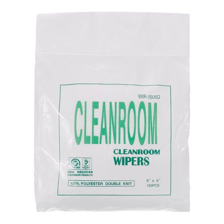 Uxcell Clean Room Wiper 6"x6" Double Knit Polyester with Cold Cut Sealed Edge 1006D 300 Pack