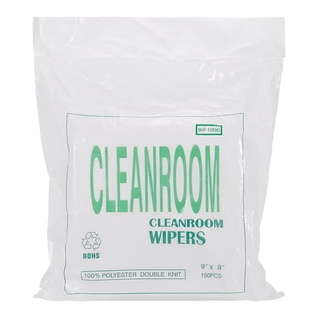 Uxcell Clean Room Wiper 9"x9" Double Knit Polyester with Cold Cut Sealed Edge 1009D 300 Pack