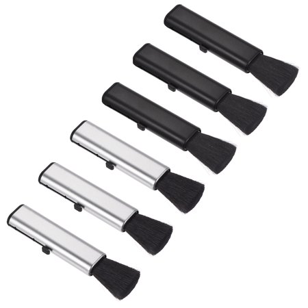 Uxcell Cleaning Brush Retractable Keyboard Swipe Tools, Black Silver 6 Pack